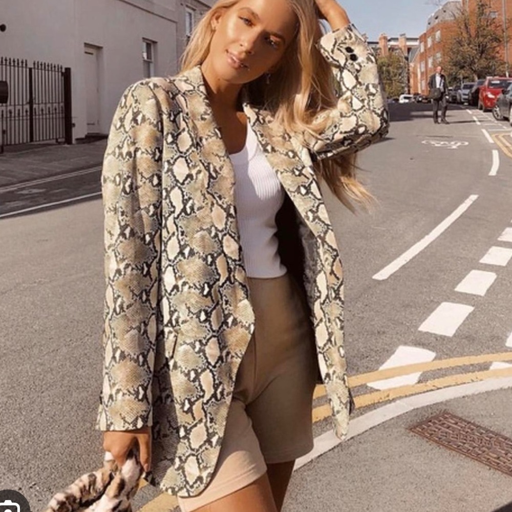Zara Snake Print Blazer